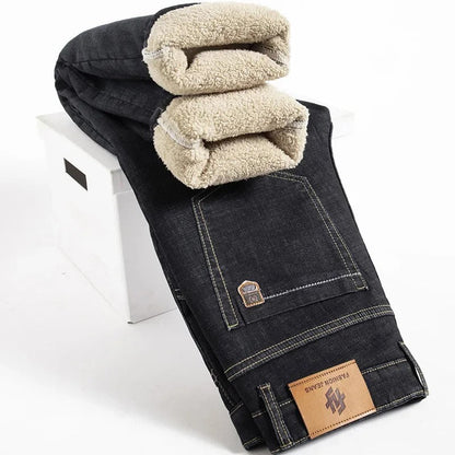 Lige herrebukser i lammeskindsdenimstil 2
