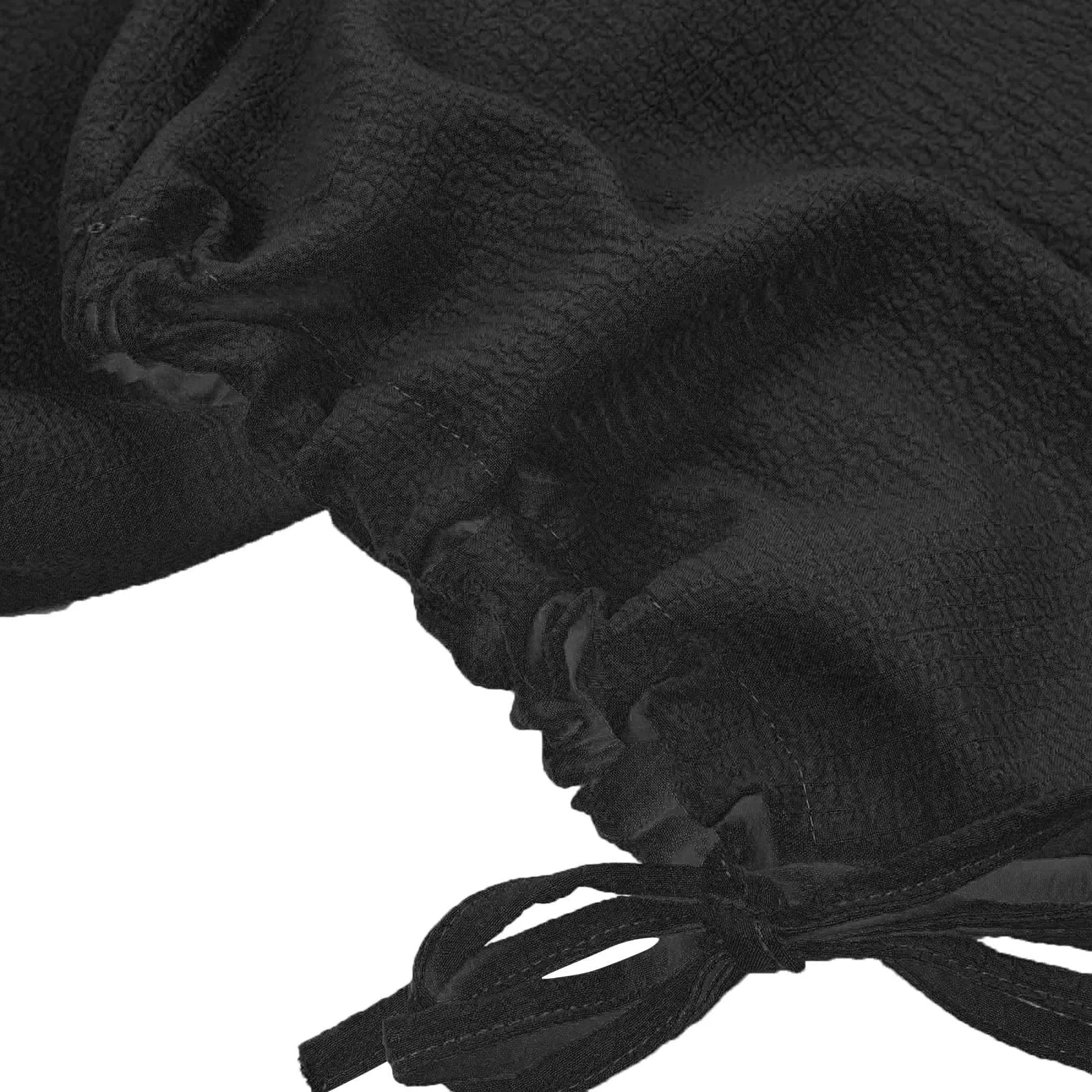 Løse Bukser Dame Elastisk Talje Bred Ben Polyester Spandex Bomuld 4