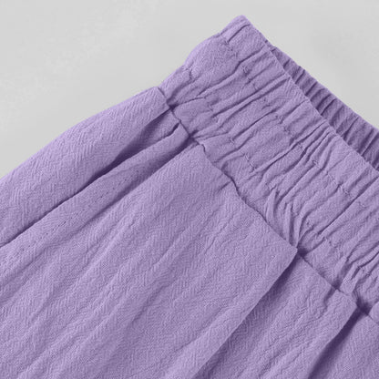 Løse Bukser Dame Med Elastisk Talje I Bomuld Og Linned 5