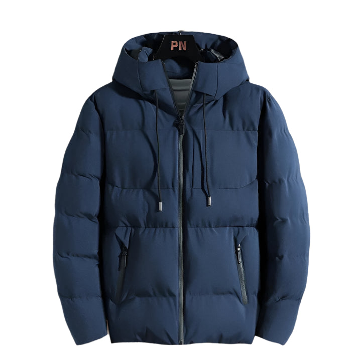 Herre Vindjakke Lang Komfortabel Polyester til Udendørs Aktiviteter-1