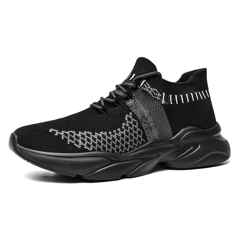 Mænd High-Top Sportssneakers med Elastisk Design 0