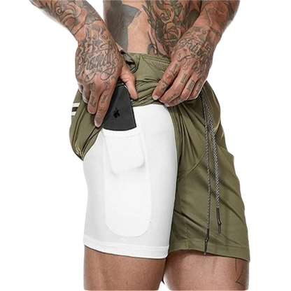 Mænds 2-i-1 Fitness Shorts 0