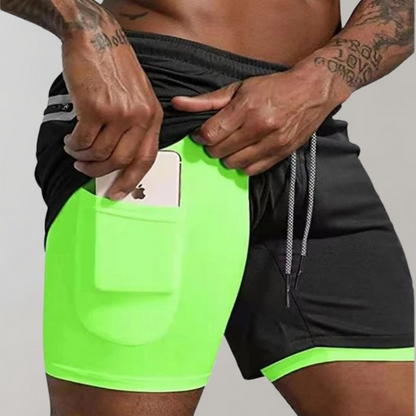 Mænds 2-i-1 Fitness Shorts 1