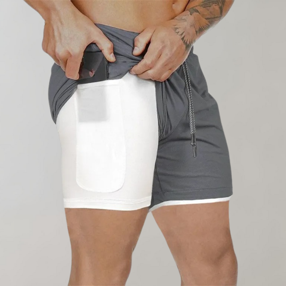 Mænds 2-i-1 Fitness Shorts 3