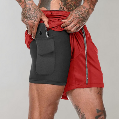 Mænds 2-i-1 Fitness Shorts 7