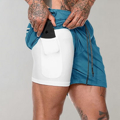 Mænds 2-i-1 Fitness Shorts 8