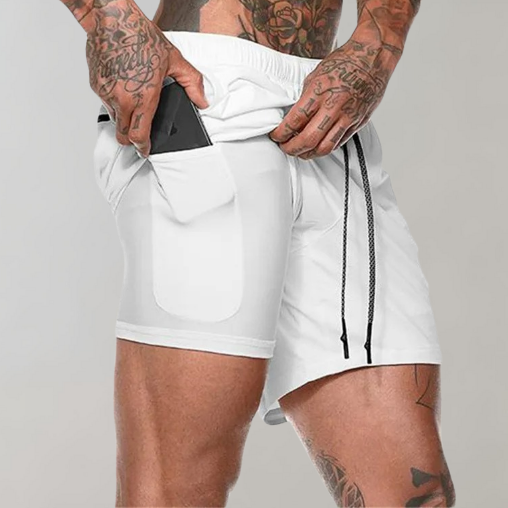 Mænds 2-i-1 Fitness Shorts 9