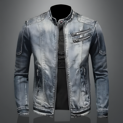 Mænds Biker Jakke Denim Stil 1