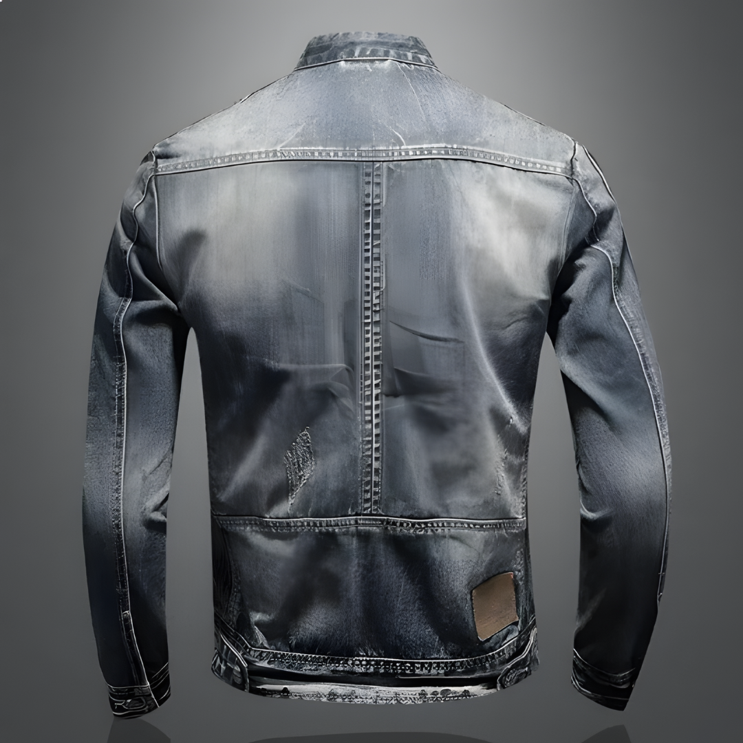 Mænds Biker Jakke Denim Stil 2