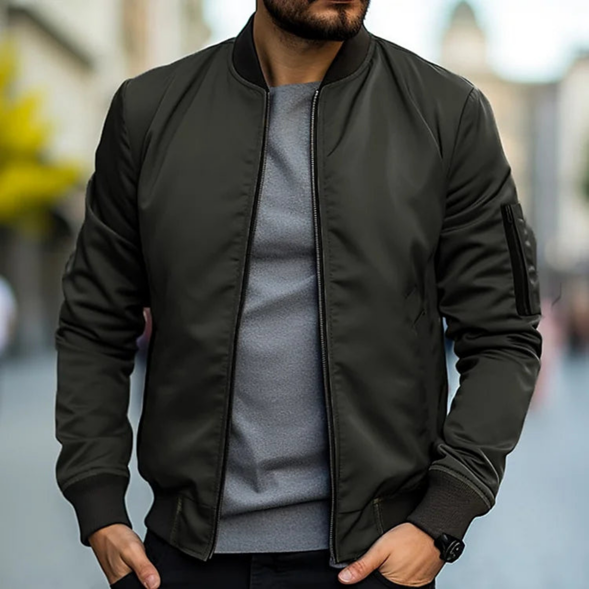 Mænds Bomberjakke Urban Stil 1