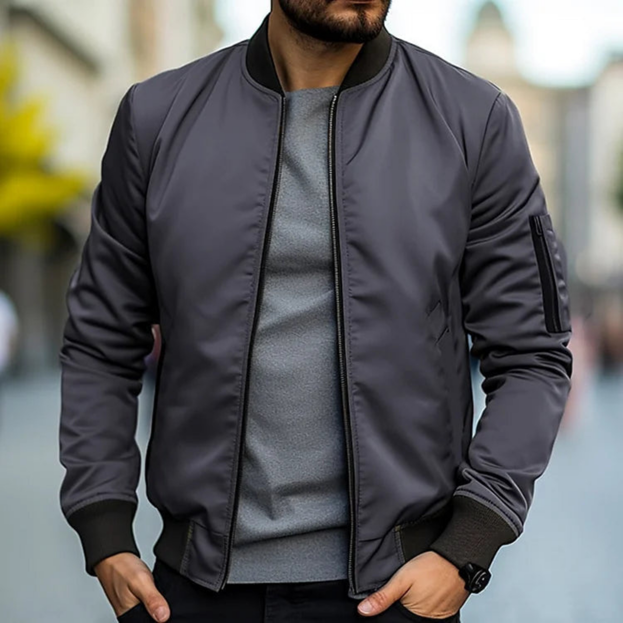 Mænds Bomberjakke Urban Stil 6