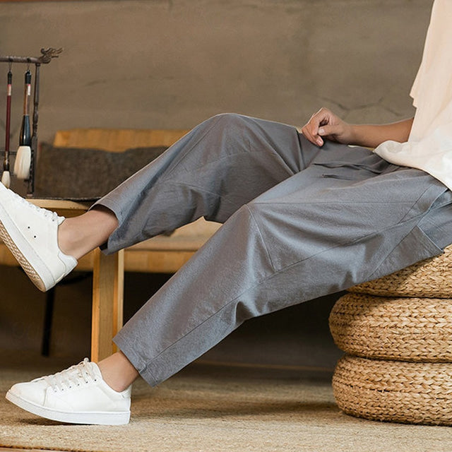 Mænds Bukser Tapered Casual Stil 3