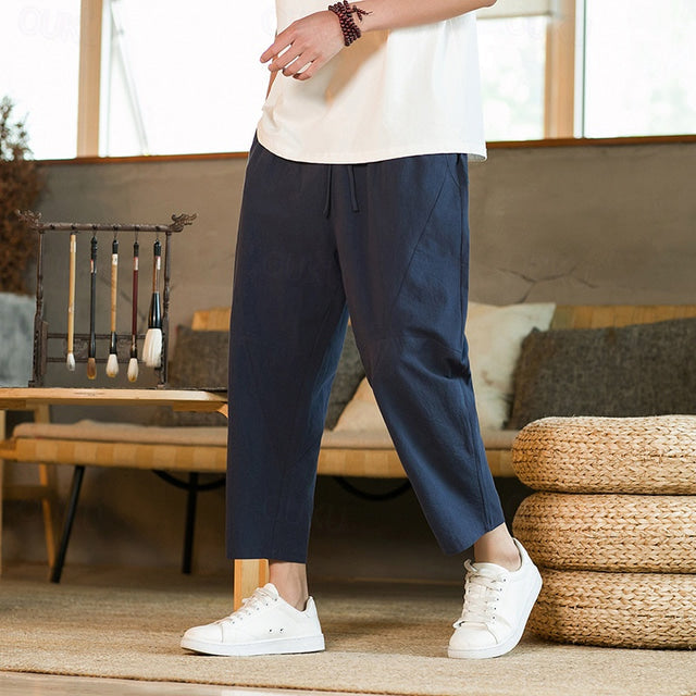 Mænds Bukser Tapered Casual Stil 5