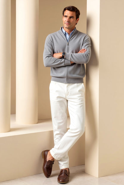Mænds Cardigan Slim-Fit Stilfuld 4