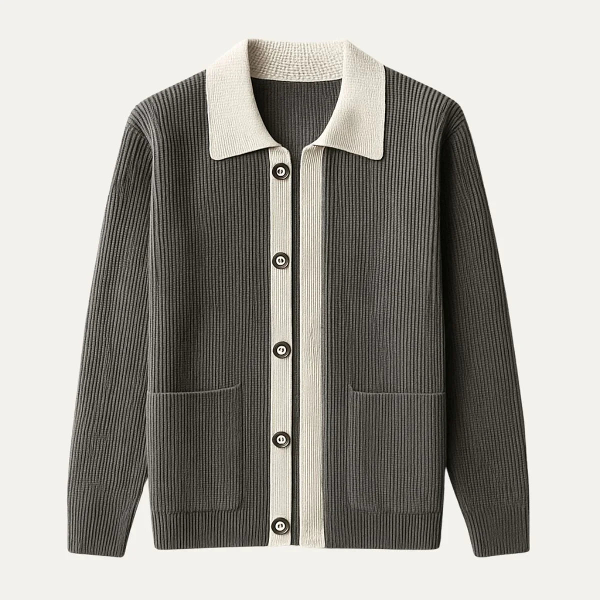 Mænds Cardigan med Lommer 2