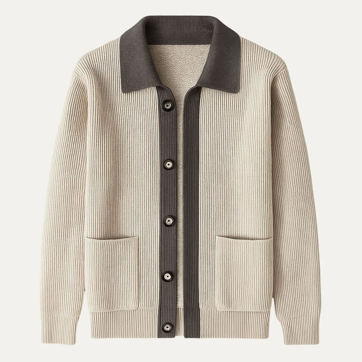 Mænds Cardigan med Lommer 3