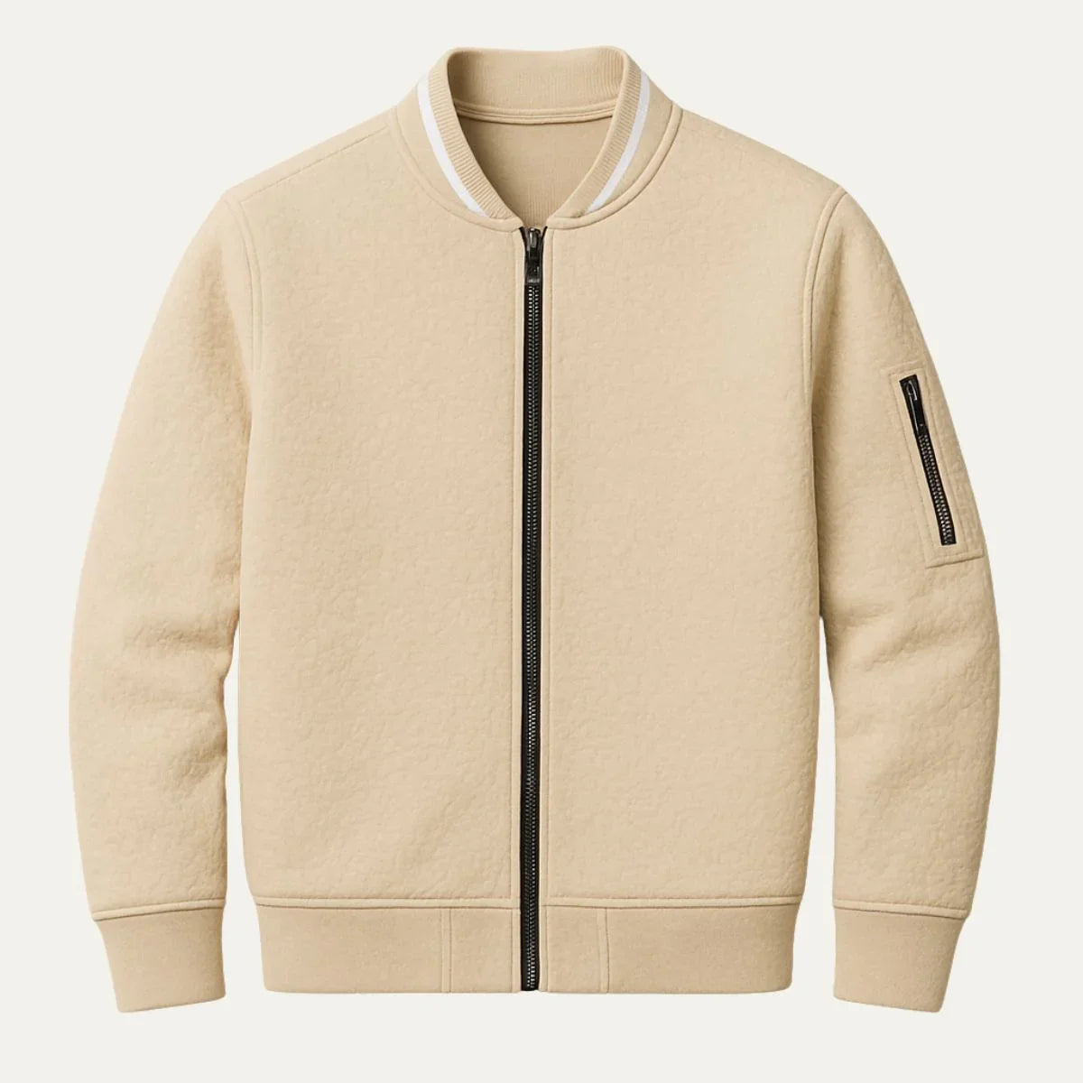 Mænds Cardigan med Lynlås Casual Stil 1