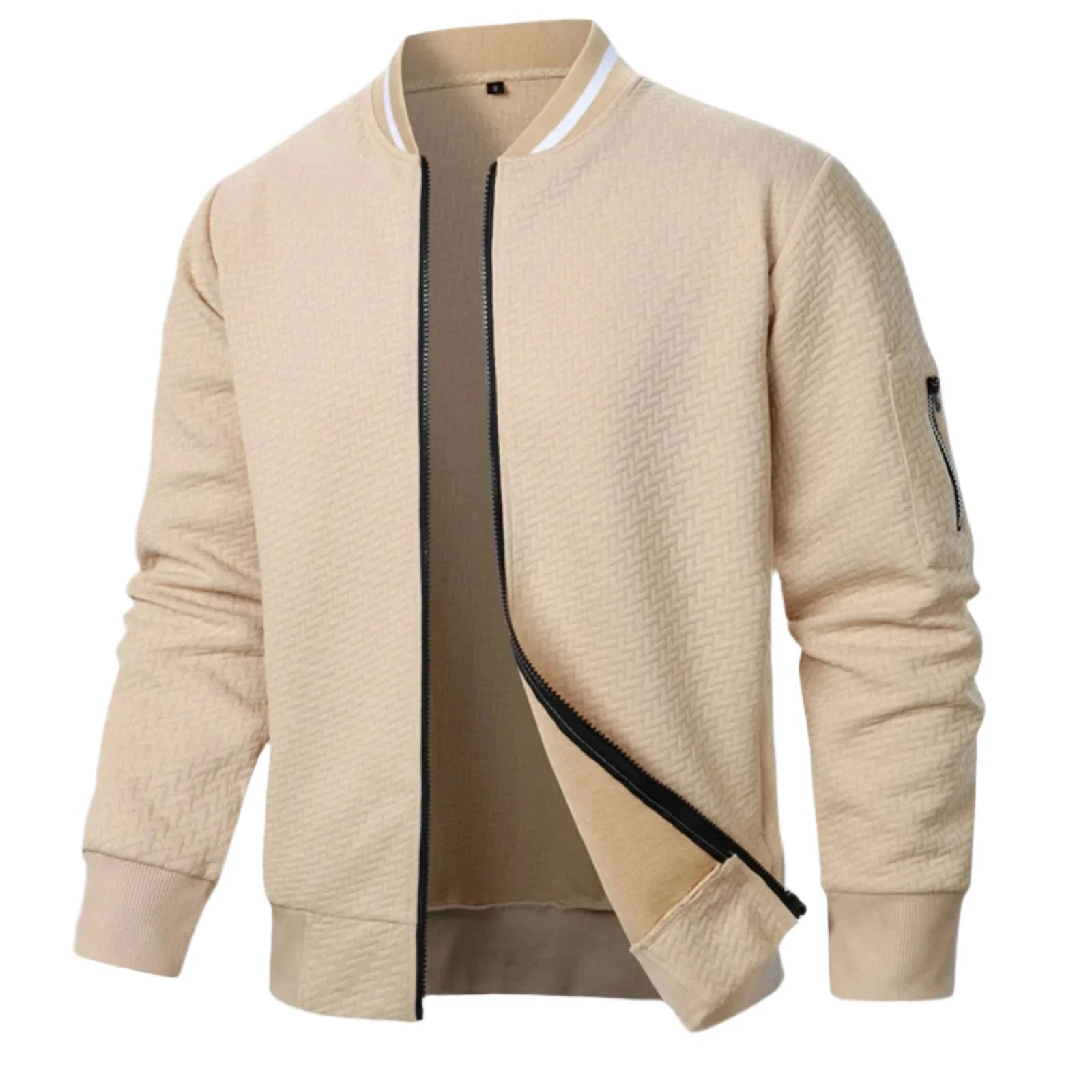 Mænds Cardigan med Lynlås Casual Stil 4