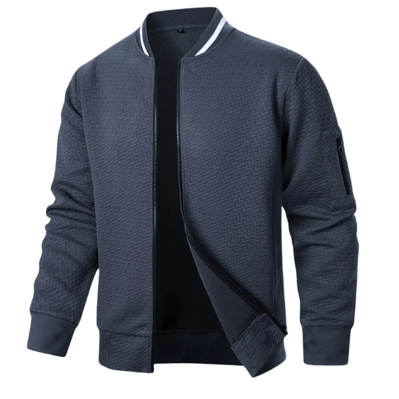 Mænds Cardigan med Lynlås Casual Stil 8