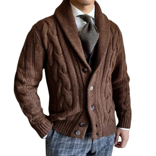 Mænds Cardigan med Revers 0