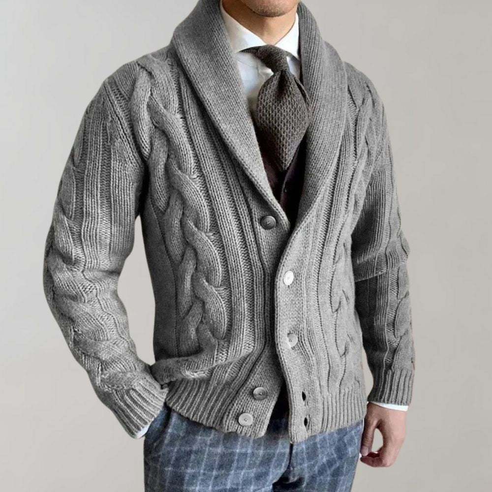 Mænds Cardigan med Revers 2