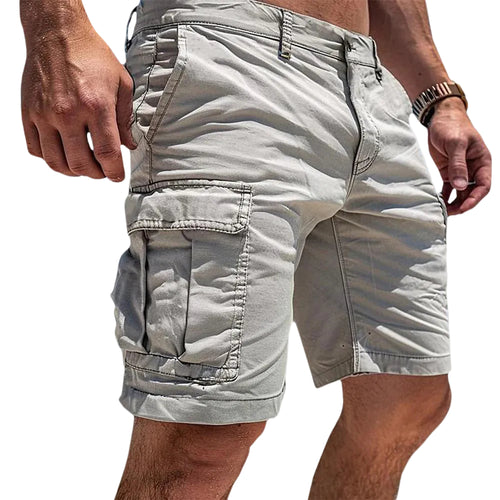 Mænds Cargo Bermuda Shorts Knælængde Med Praktiske Lommer 0
