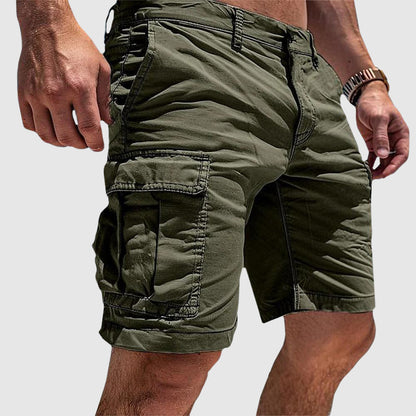 Mænds Cargo Bermuda Shorts Knælængde Med Praktiske Lommer 1