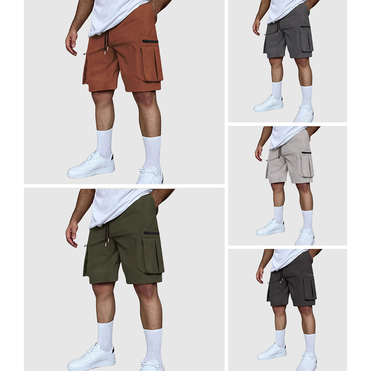 Mænds Cargo Shorts Funktionel Stil 5