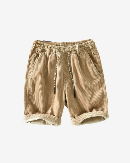 Mænds Casual Corduroy Shorts Med Afslappet Pasform 1