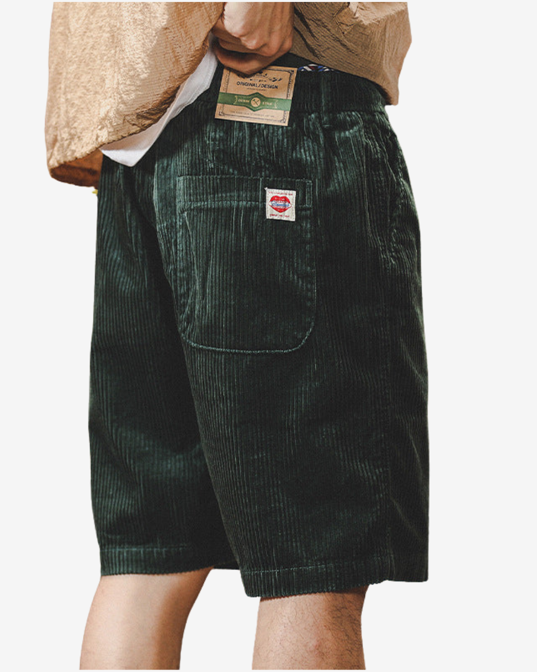 Mænds Casual Corduroy Shorts Med Afslappet Pasform 6