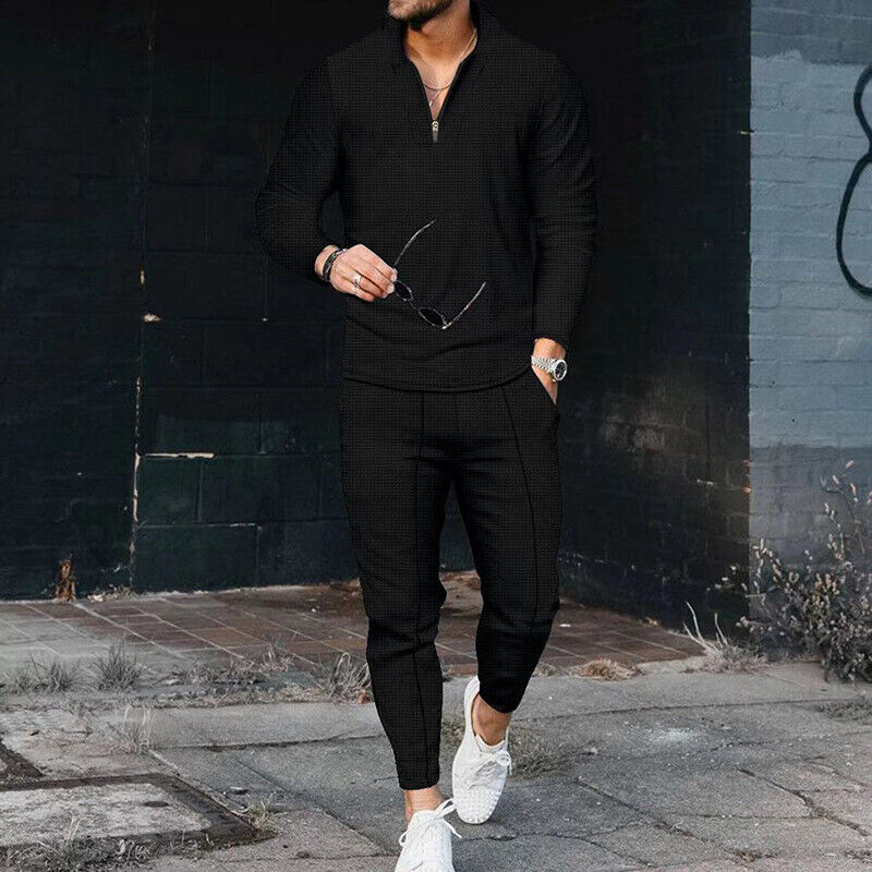 Mænds Casual Outfit med Lynlås 1