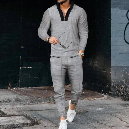Mænds Casual Outfit med Lynlås 3