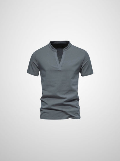 Mænds Casual Polo Shirt med V-hals og Moderne Pasform 9