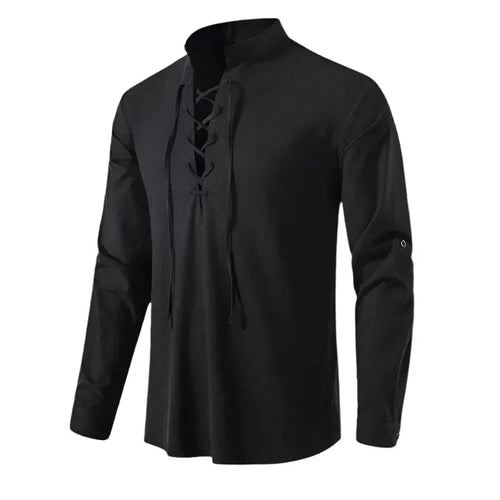 Mænds Casual Sweater med Justerbar Snøre 0