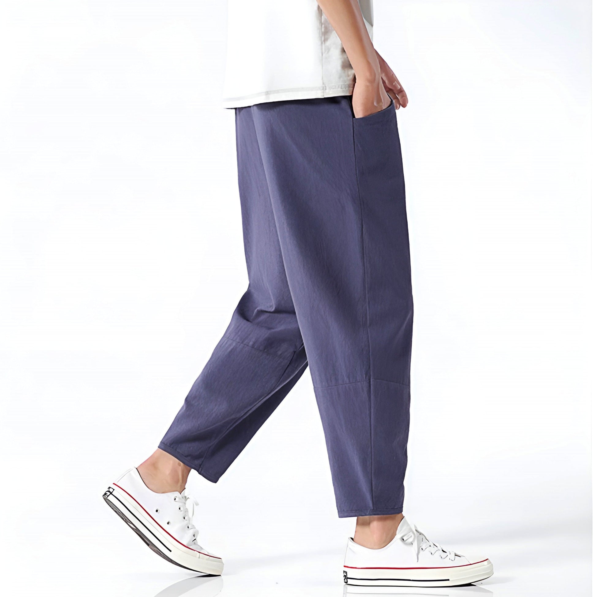 Mænds Cropped Bukser Med Justerbar Talje 1