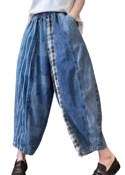 Mænds Denim Bukser Patchwork Stil 0