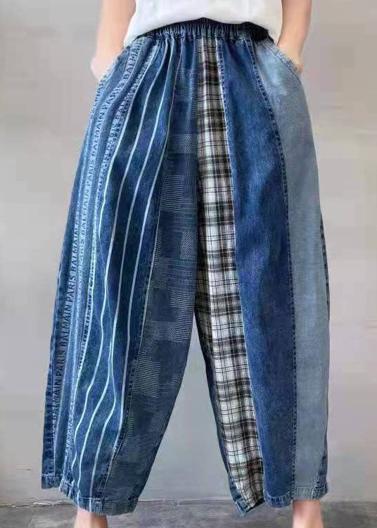 Mænds Denim Bukser Patchwork Stil 1