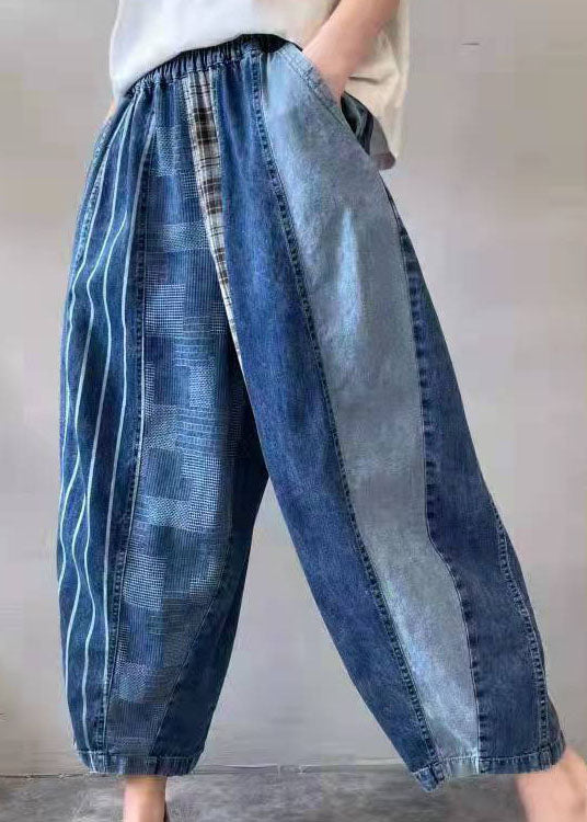 Mænds Denim Bukser Patchwork Stil 2