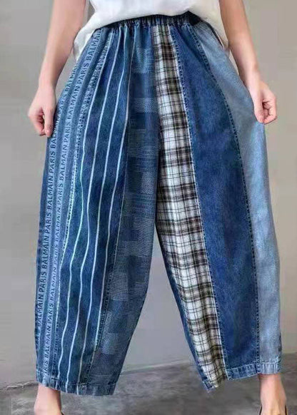 Mænds Denim Bukser Patchwork Stil 3