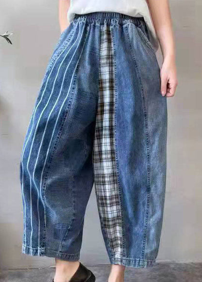 Mænds Denim Bukser Patchwork Stil 4