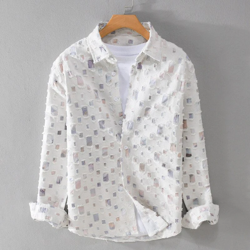 Mænds Denimskjorte Casual 2