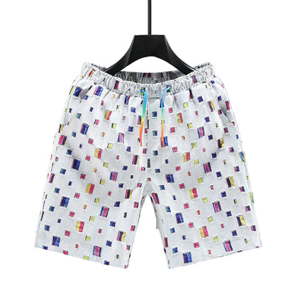 Mænds Farverige Denimshorts Casual Stil 0