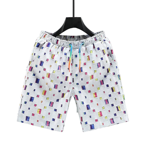 Mænds Farverige Denimshorts Casual Stil 0