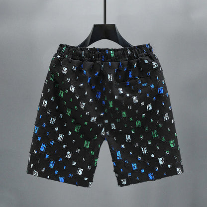 Mænds Farverige Denimshorts Casual Stil 3