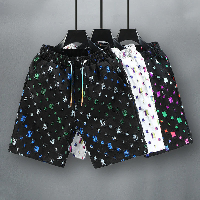 Mænds Farverige Denimshorts Casual Stil 5