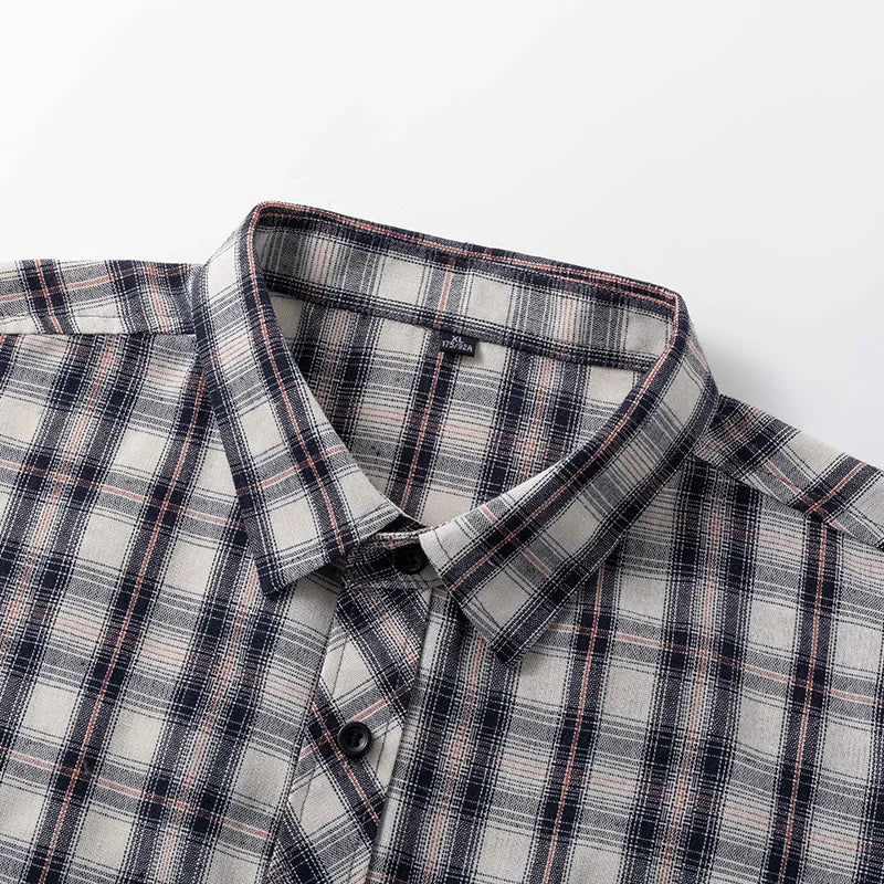 Mænds Flannel Skjorte Klassisk Plaid Design 6