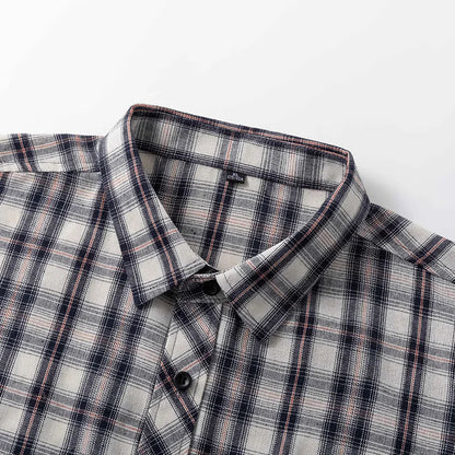 Mænds Flannel Skjorte Klassisk Plaid Design 6