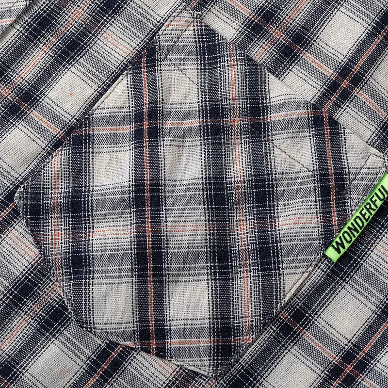 Mænds Flannel Skjorte Klassisk Plaid Design 7