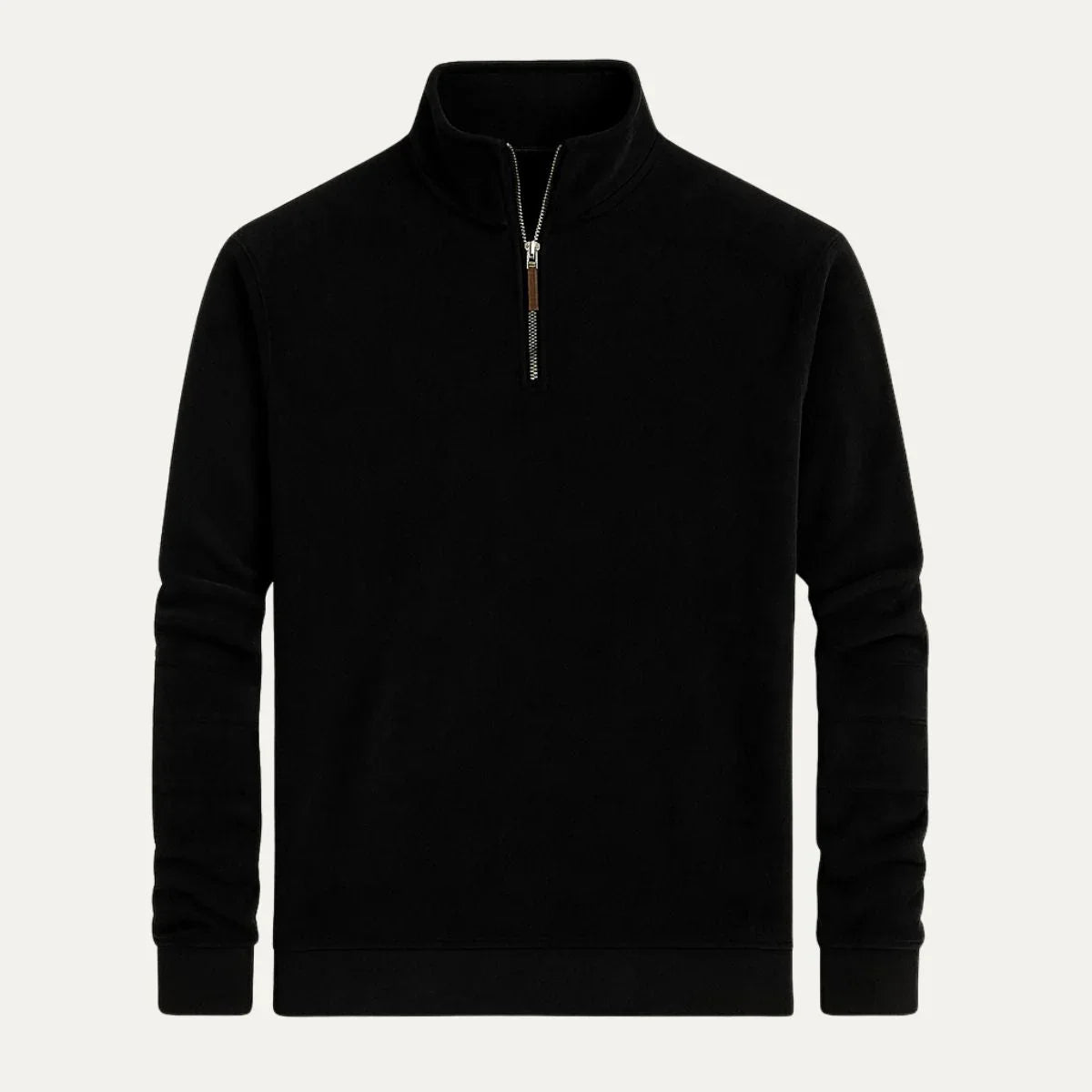 Mænds Fleece Pullover med Kvart Lynlås 2