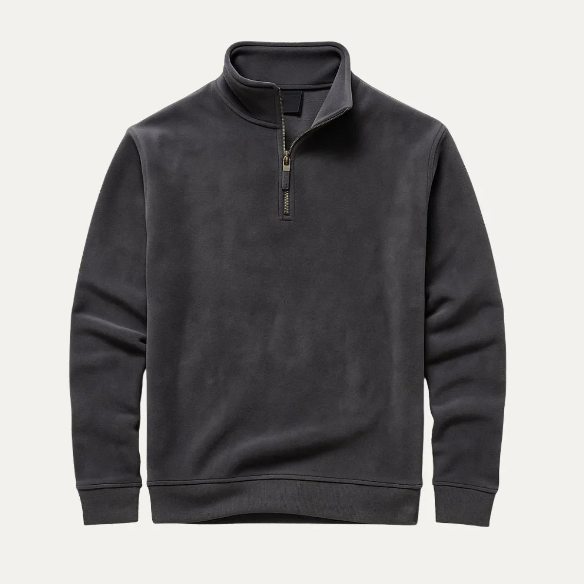 Mænds Fleece Pullover med Kvart Lynlås 3